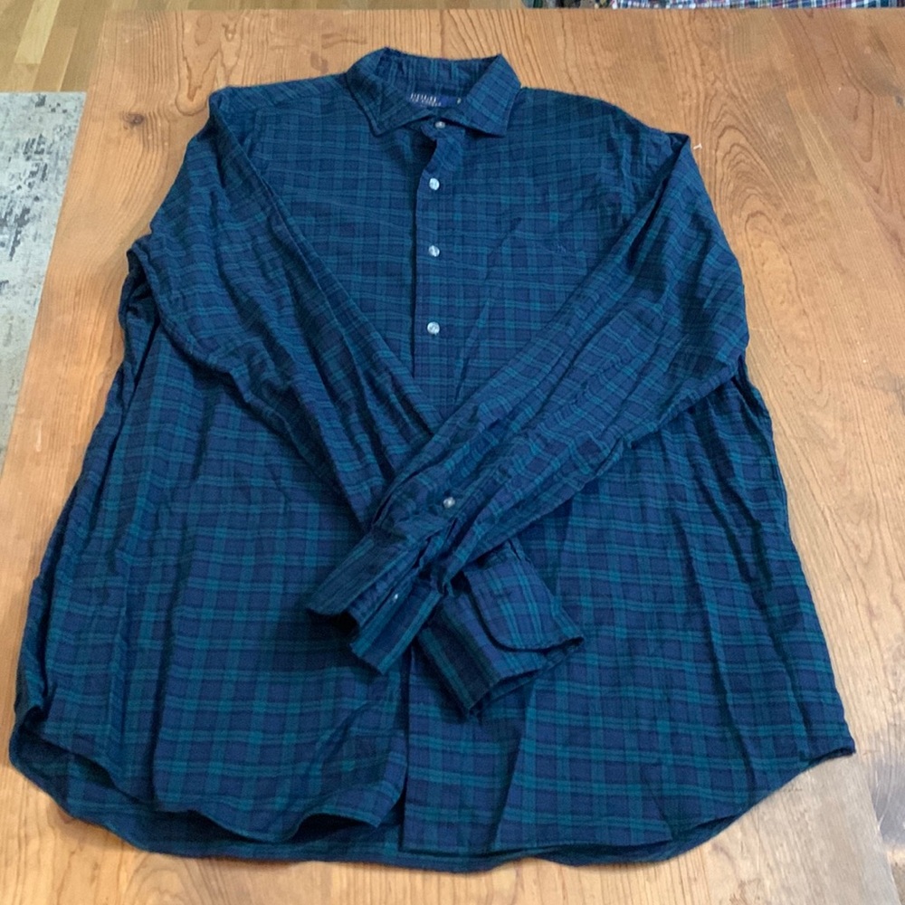Plaid Polo Button Down Shirt